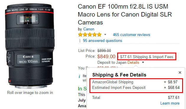 カメラ機材の海外通販 Amazon